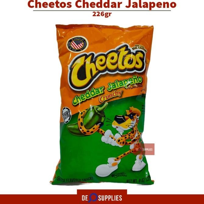 

MIT CHEETOS CHEDDAR JALAPENO 226GR - CHEESE SNACKS IMPORT USA CHEETOZ 8OZ