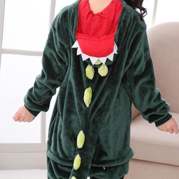 KLO Baju Tidur Piyama Onesie Kostum Cosplay Anak Dewasa Dinosaurus
