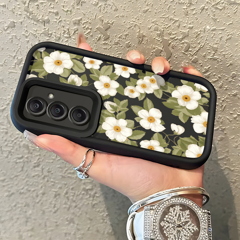 Casing Hp Samsung A25 Samsung A15 4G A15 5G M15 5G F15 A35 5G A55 5G Case Bunga berwarna cerah Warna