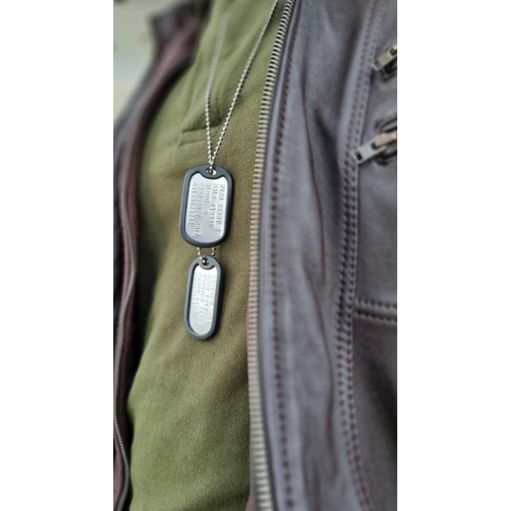 Kalung custom nama Dog tags dogtag dog tag anti karat&alergi USA MADE