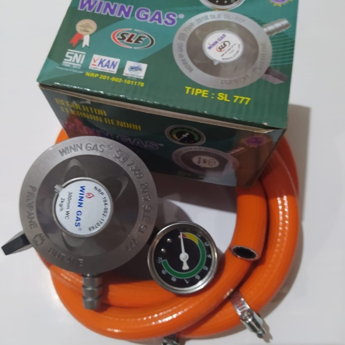 Regulator Matic BIOGAS WINN GAS W 777 M Selang Gas LPG 700 PSI ASLI DN