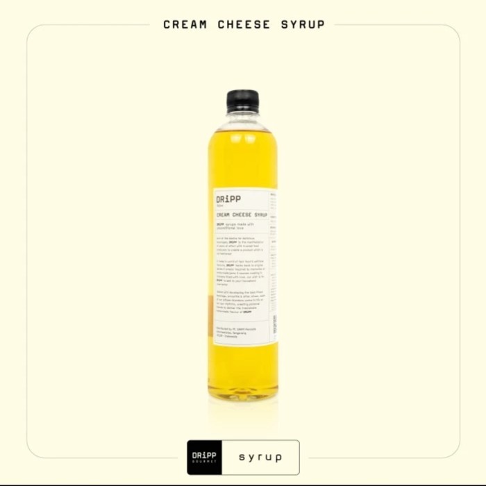 

DRIPP CREAM CHEESE SYRUP - SIRUP KEJU KRIM 760 ML
