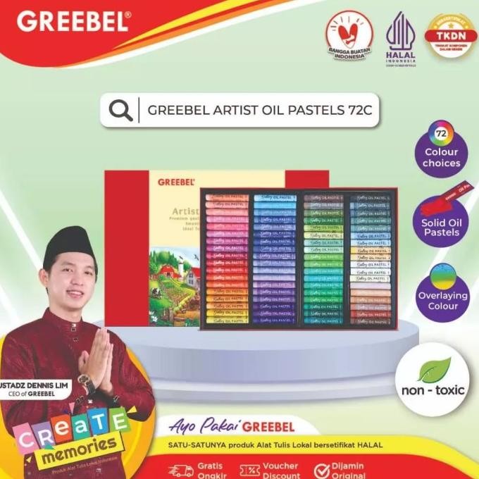 

Greebel Artist Oil Pastel Crayon 72C / Crayon Greebel 72 warna