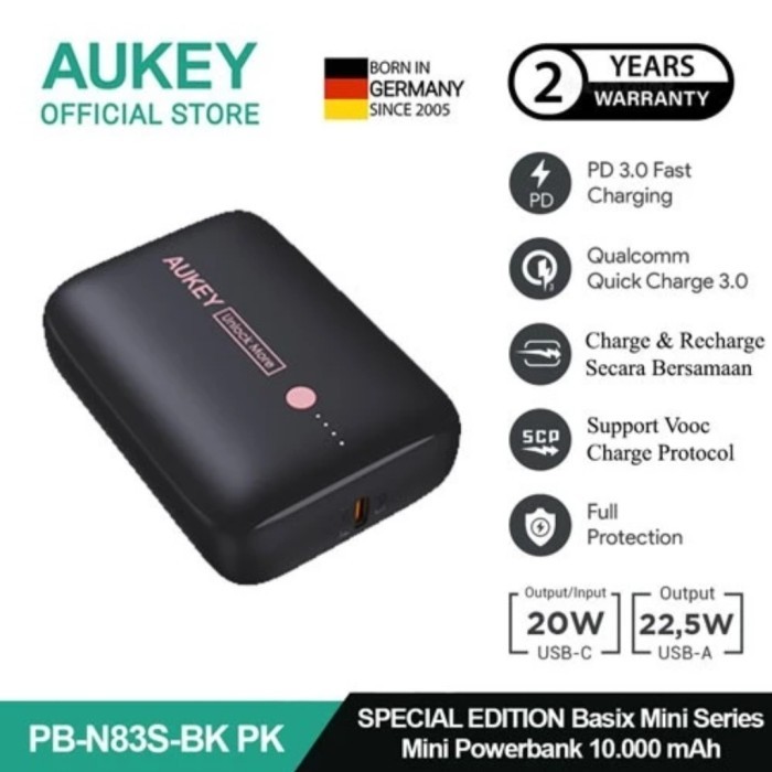 aukey powerbank 10000mah 20w pd 3.0 PB-N83S