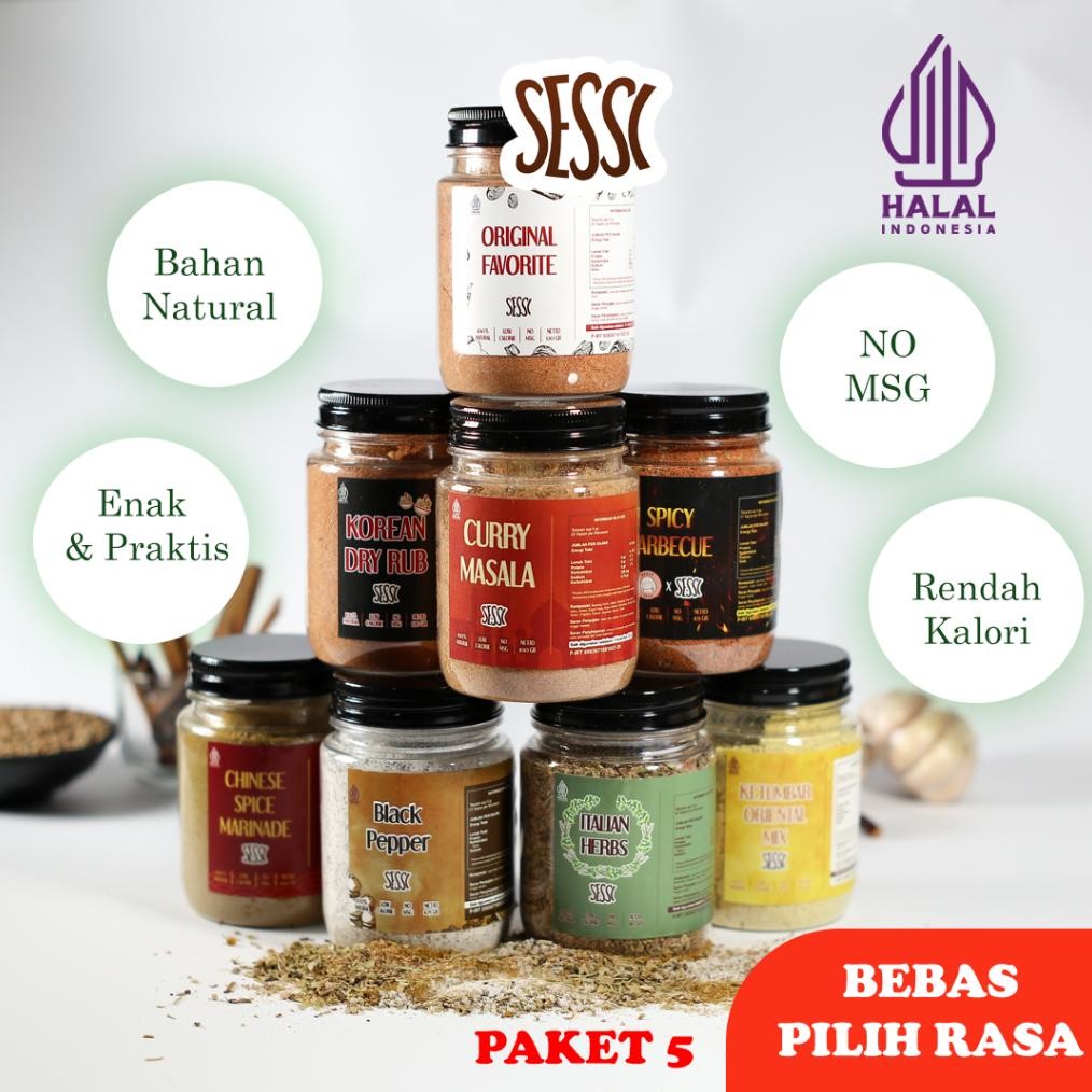 

5pcs Bumbu Marinasi Sessi Paket 5pcs Bebas Pilih Rasa