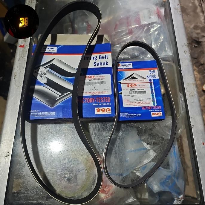 Van belt Set Dinamo alternator dan Ac suzuki All new Ertiga Hybrid / Ertiga XL7 Hybrid