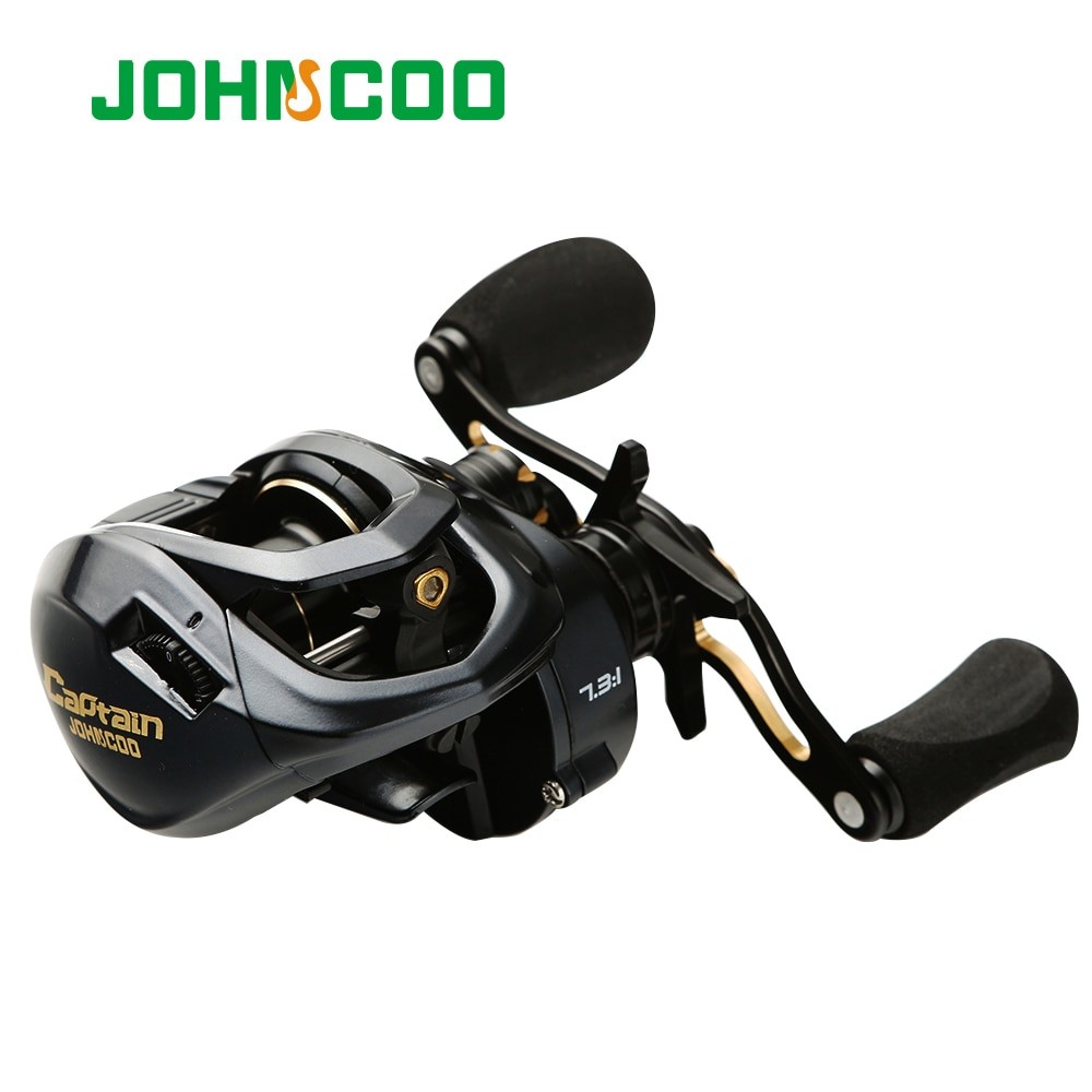 Reel Baitcasting 11 + 1 Bearing 7.3:1 Johncoo Reel Pancing Casting Panjang 18lb Max Drag Reel Kuat d