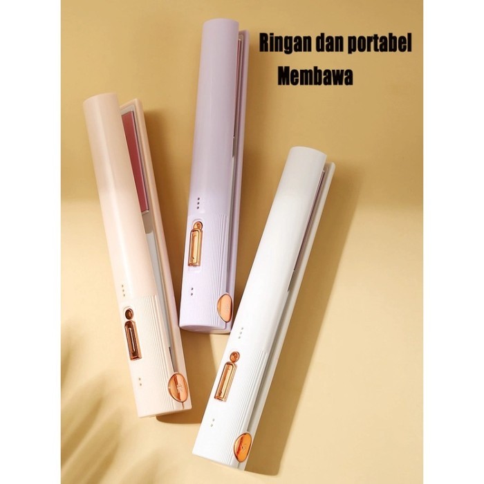 Terlaris 2in1 USB Portable Mini Tanpa Kabel Traveler Hair Straight Catokan Wireless Portable