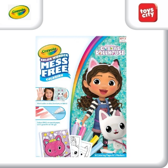 

Hot Promo! Crayola Gabbys Dollhouse Color Wonder, 18 Mess Free Coloring Pages & 5 No Mess Markers Low Price