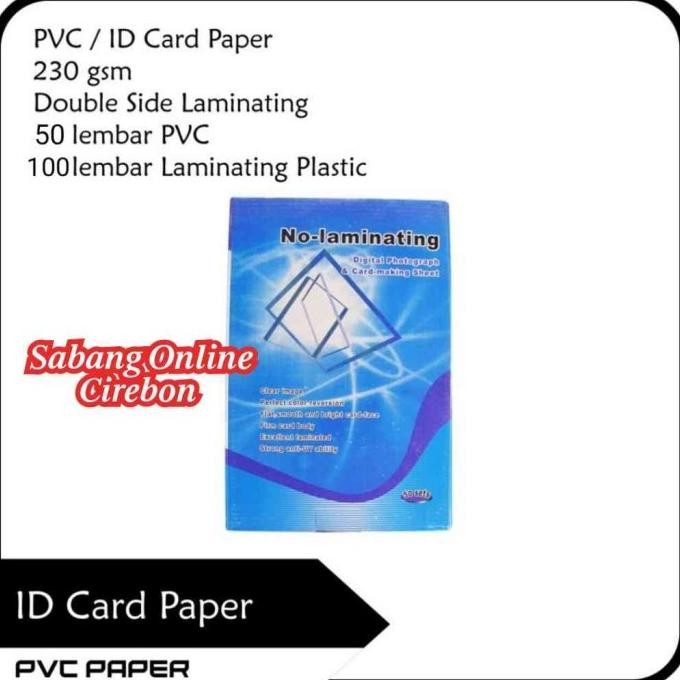 

Bahan Id Card / Pvc Kertas Id Card 1 Pak Isi 50 Pc Ukuran A4