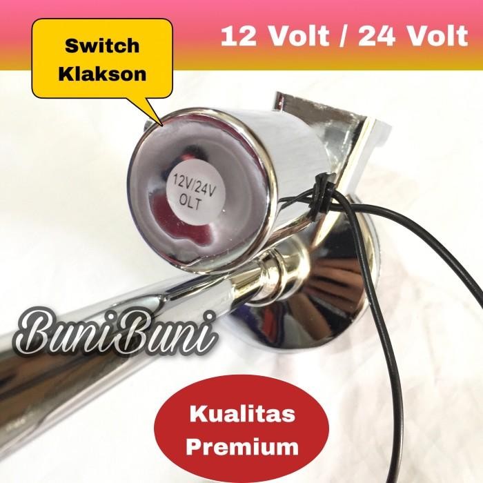 KLAKSON ANGIN / AIR HORN 1 CORONG TEROMPET UNTUK MOBIL TRUK 12 / 24 V