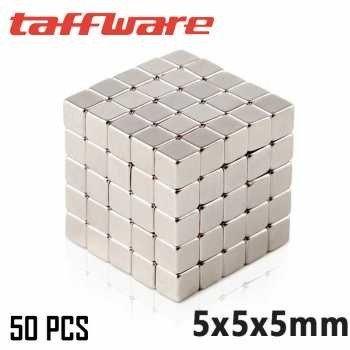 

Taffware Strong Neodymium Magnet NdFeB N35 5x5x5mm 50 PCS