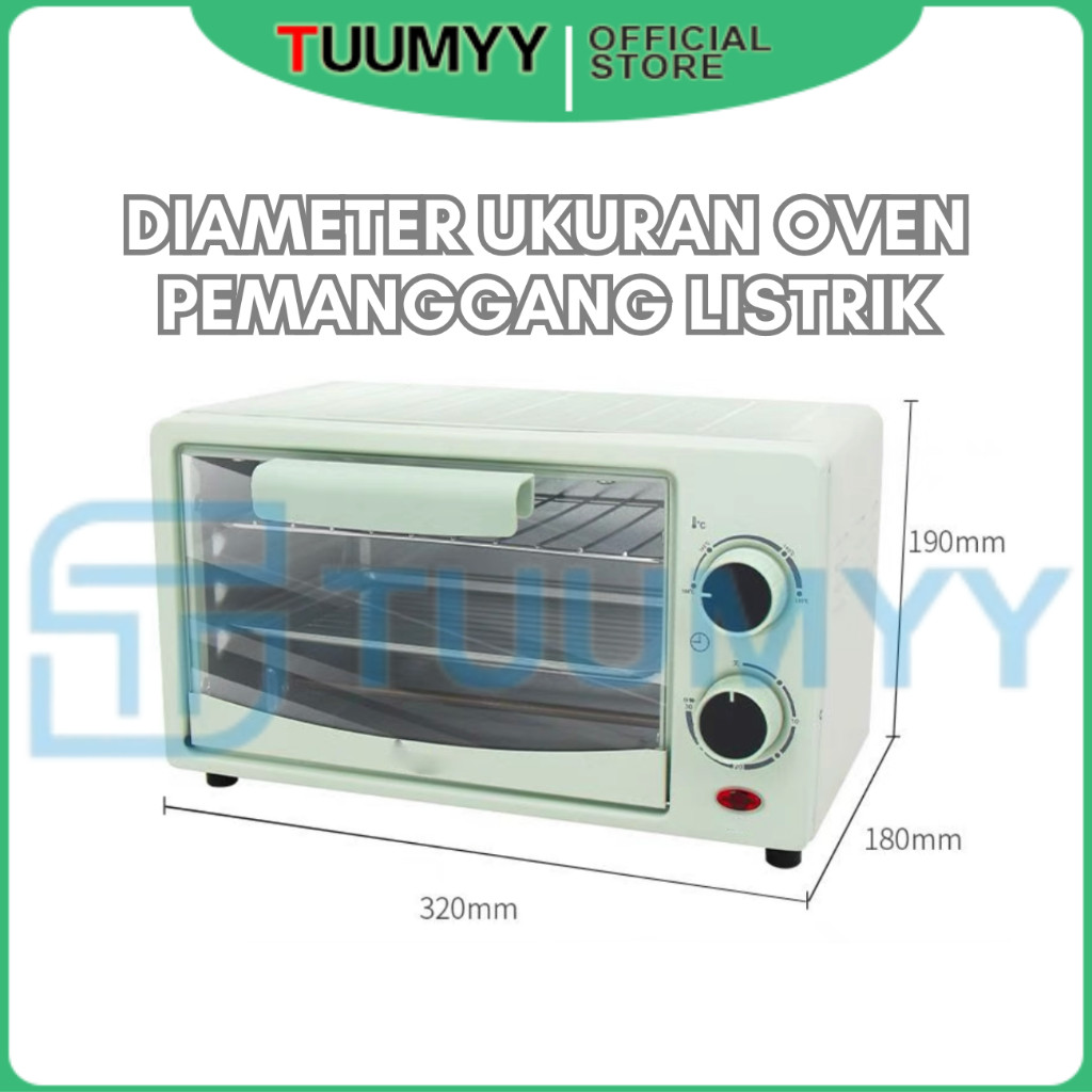 (Tuumyy) Oven Pemanggang Eletri Multifungi 12L Tuumyy Warna Patel Tm-1202F
