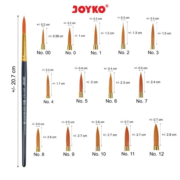 

Kuas* Joyko* Kuas lukis* BRUSH BR-6* JK SET-12* Alat Melukis