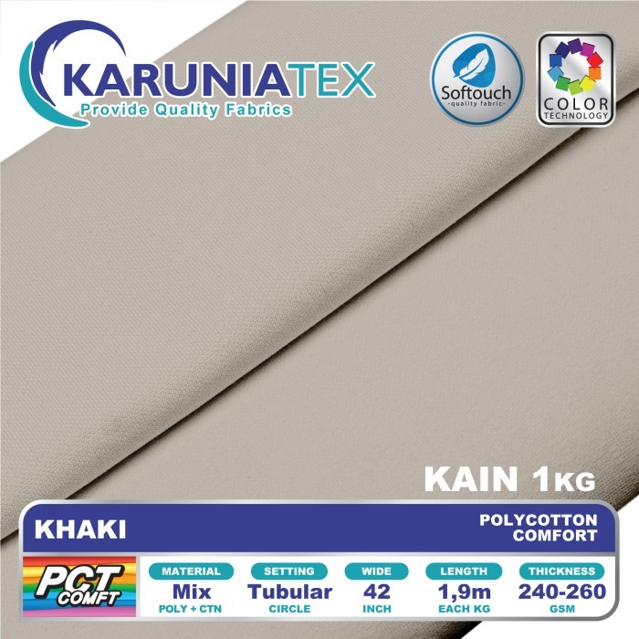 

Kain Polycotton Comfort Khaki Karunia Textile