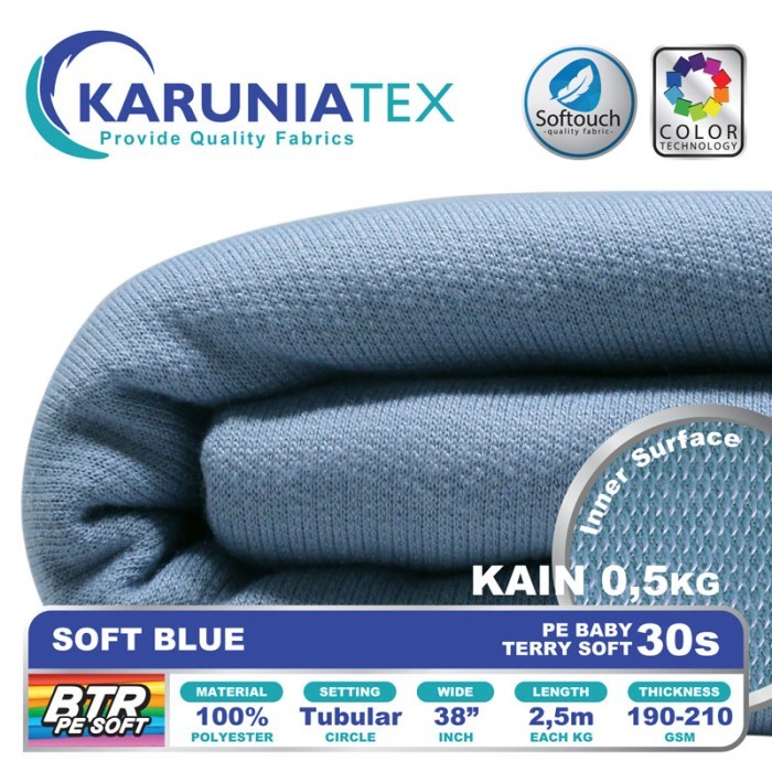 

Bahan Baby Terry PE Soft 30s 0,5Kg Soft Blue Karunia Textile