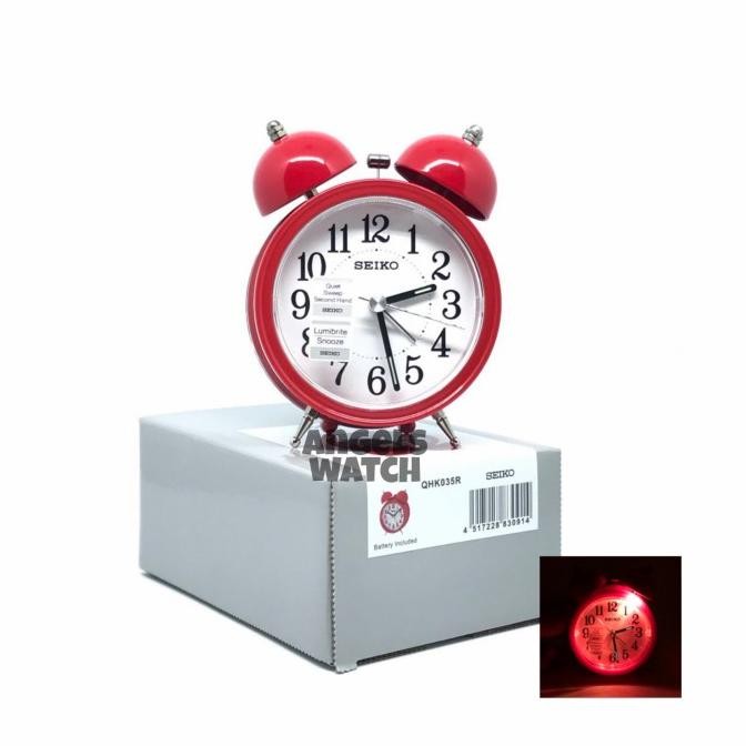 Jam Weker Kring Seiko Qhk035R Original Seiko