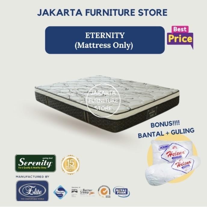 Promo Spring Bed Elite Serenity Eternity Uk. 120X200 (Mattres Only)