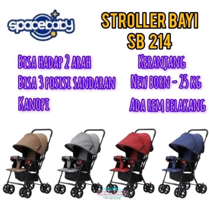 Space Baby Stroller Sb-6202 ( Handle Depan Belakang )