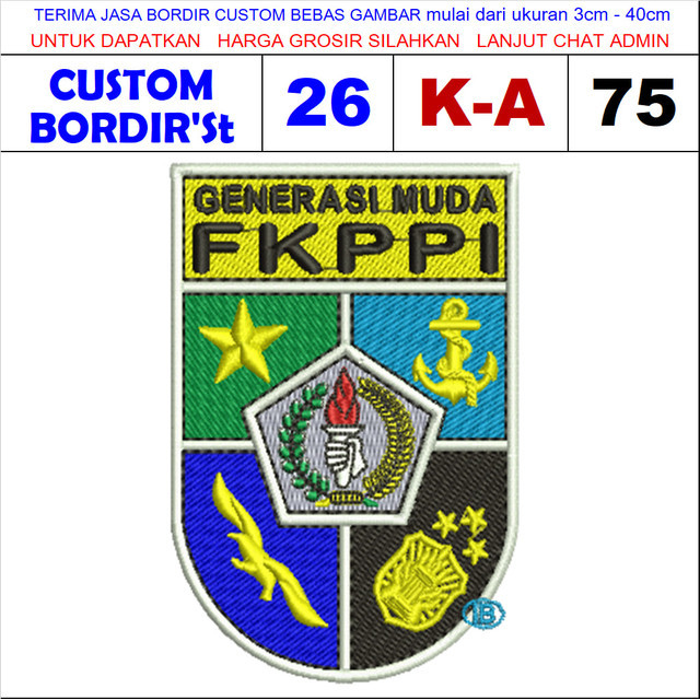 K-A75 GENERASI MUDA FKPPI  CUSTOM BORDIR'ST TESTIMONI
