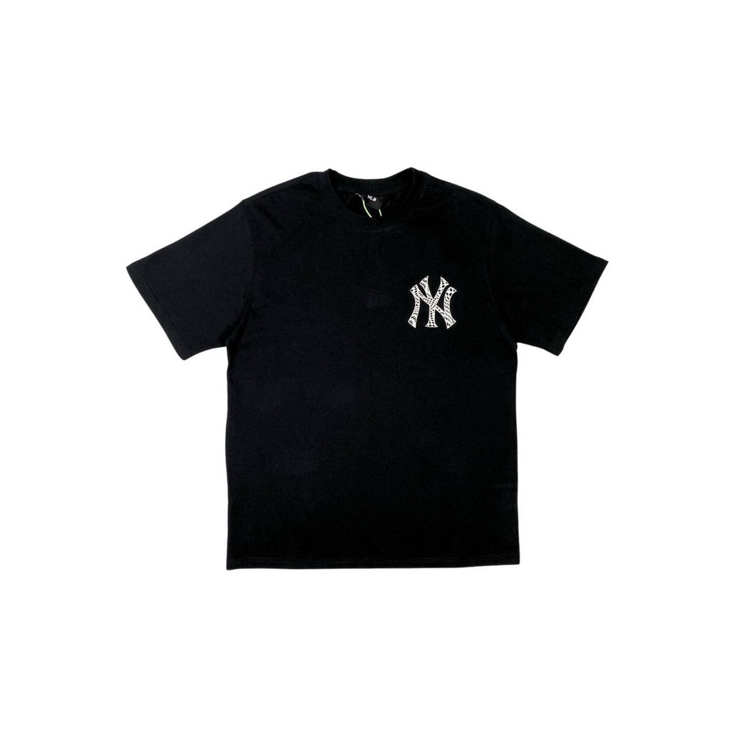Tshirt Baju MLB Checkerboard New York Yankees Black