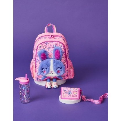 Smiggle Movin Junior Backpack Lunchbag Bunny Pink Purple
