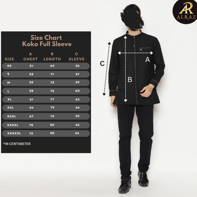 Kemko Alraz | Baju Koko Al Raz Hitam  Koko Pria Hitam Al Habsy Bertostore
