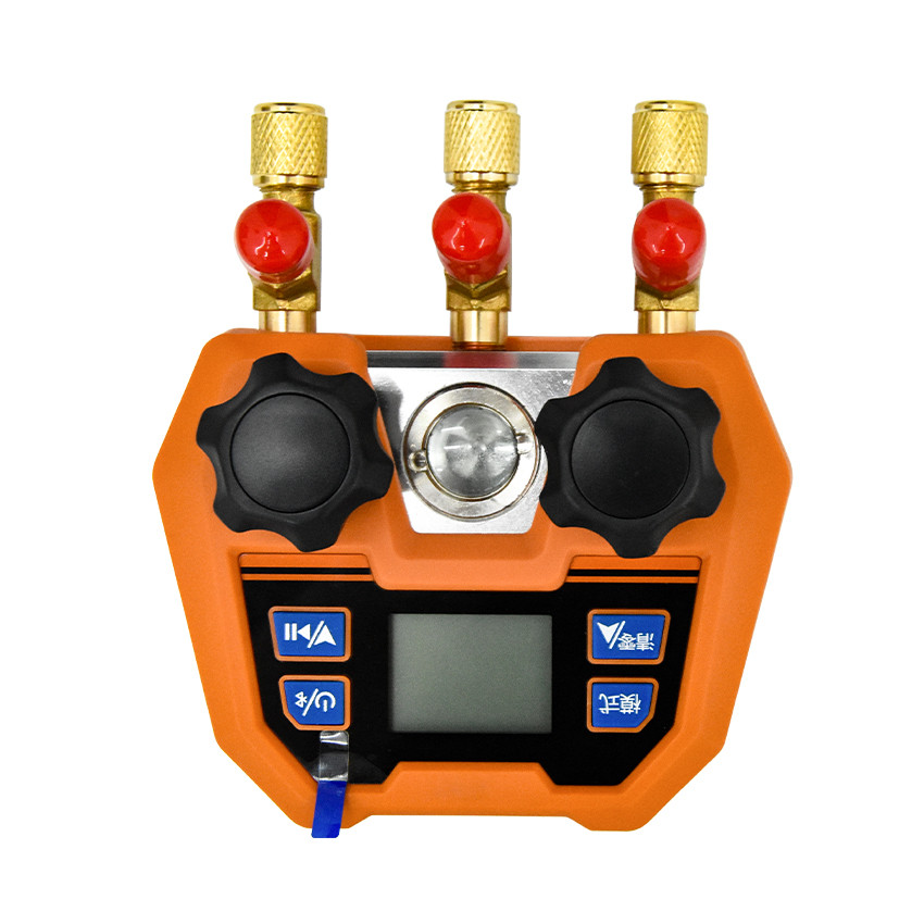 DMG-4B Digital Double Gauge Valve Electronic Manifold Instrument Refrigeration Maintenance  Digital 
