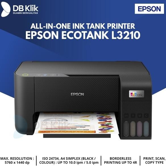 Printer Epson Ecotank L3210 A4 All In One-Epson L3210 Ink Tank Printer