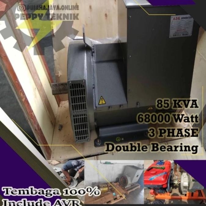 Miliki Adk Generator 85 Kva Doble Bearing