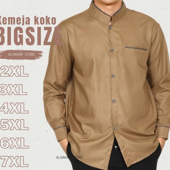BAJU KOKO DEWASA LENGAN PANJANG BIGSIZE XXXL JUMBO OVERSIZE 3L 4L 5L