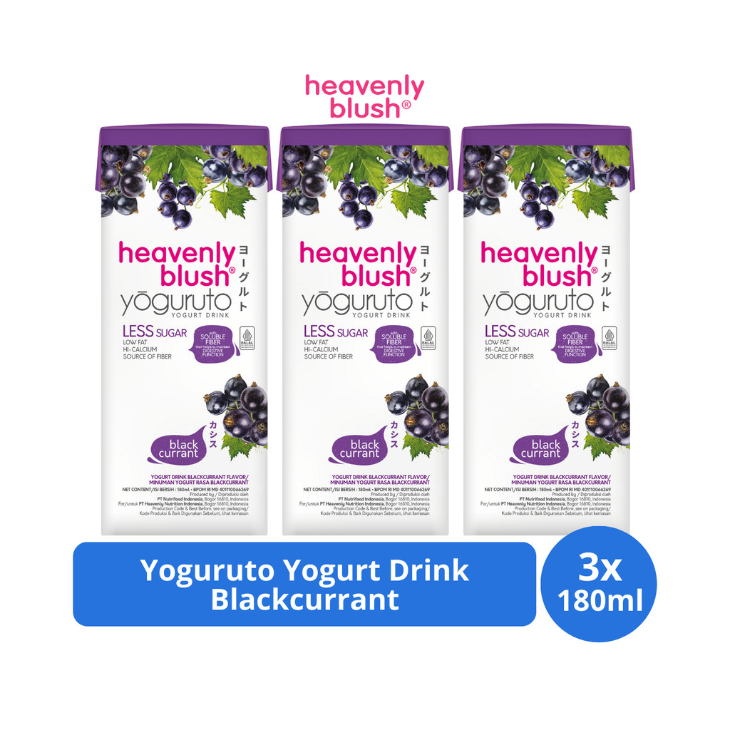 

Heavenly Blush Yoguruto Yogurt Drink Blackcurrant 180ml x 3 pcs