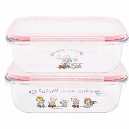 Pyrex 4pcs Snoopy Reborn Storage Set - 2 Lock Lid