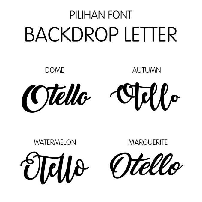 || PROMO  ~`~ Papan Nama untuk Backdrop / Hiasan Backdrop Pesta / Dekorasi Nama ||~~~