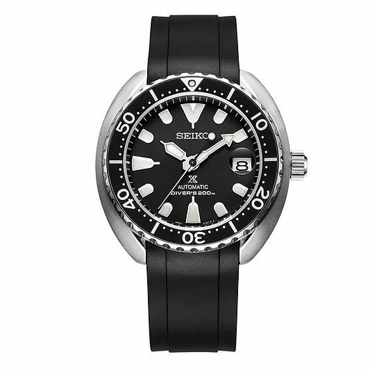 Crafter Blue Curved End Rubber Strap for Seiko Mini Turtle MM200