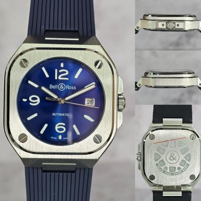 Jam tangan Automatic Bell & Ross BR 05 Rubber Stainless steel