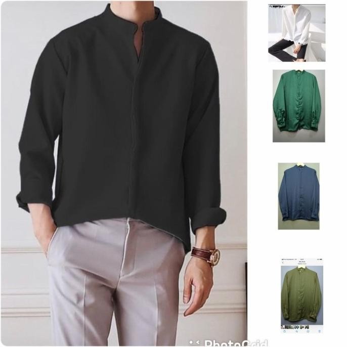 TOKOJOSANA /BAJU KOKO CASUAL TIN/KEMEJA KOKO PRIA DEWASA /KOREA STYLE