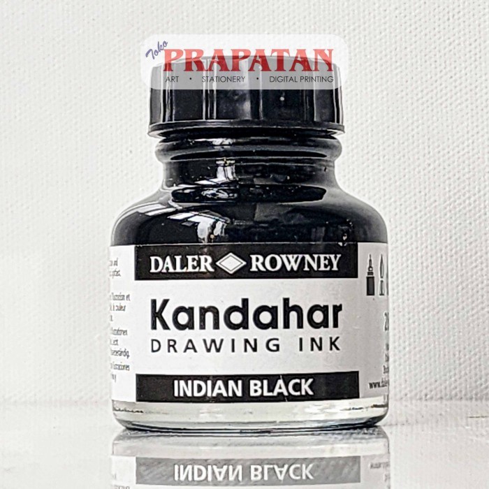 

Tinta Daler Rowney KANDAHAR Indian Black Ink 28ml | Tinta China | Drawing Ink | Tinta Kaligrafi
