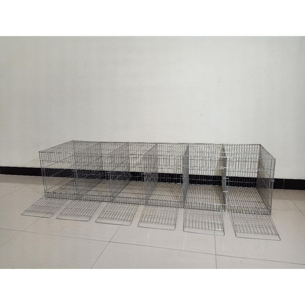If56 Kandang Kelinci Galvanis 180x50x40/ 6Hole (Growher/ Pembesaran) + Free Kabel Ties Original