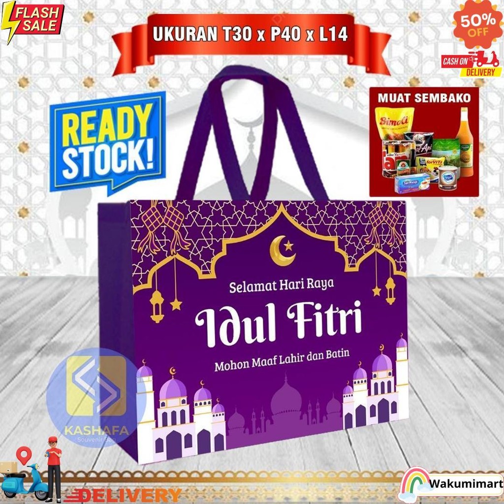

Ready Stok Tas Bingkisan Lebaran Tas Parcel Hari Raya Indul Fitri / Tas Hampers Lebaran Idul Fitri Termurah / Tas Lebaran Ukuran 30X40X14 Muat Kaleng,Sirup,Dan Sembako / Tas Souvenir Lebaran Jumbo / Goodie Bag Ramadhan / Bingkisan Hari Raya D Gratis