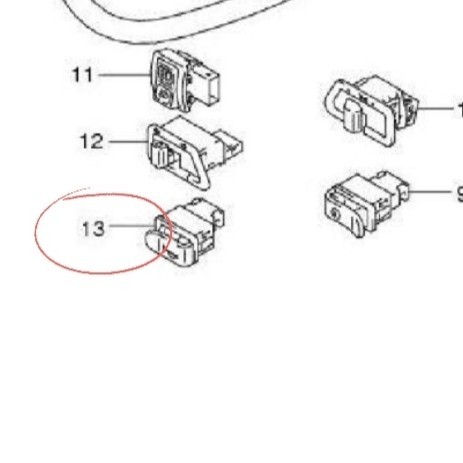 Saklar Klakson-Switch Assy Horn Suzuki Skydrive Sgp Barang Langka