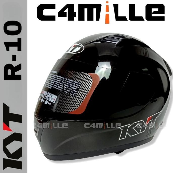 Helm Kyt R10 R 10 Solid Black Full Face