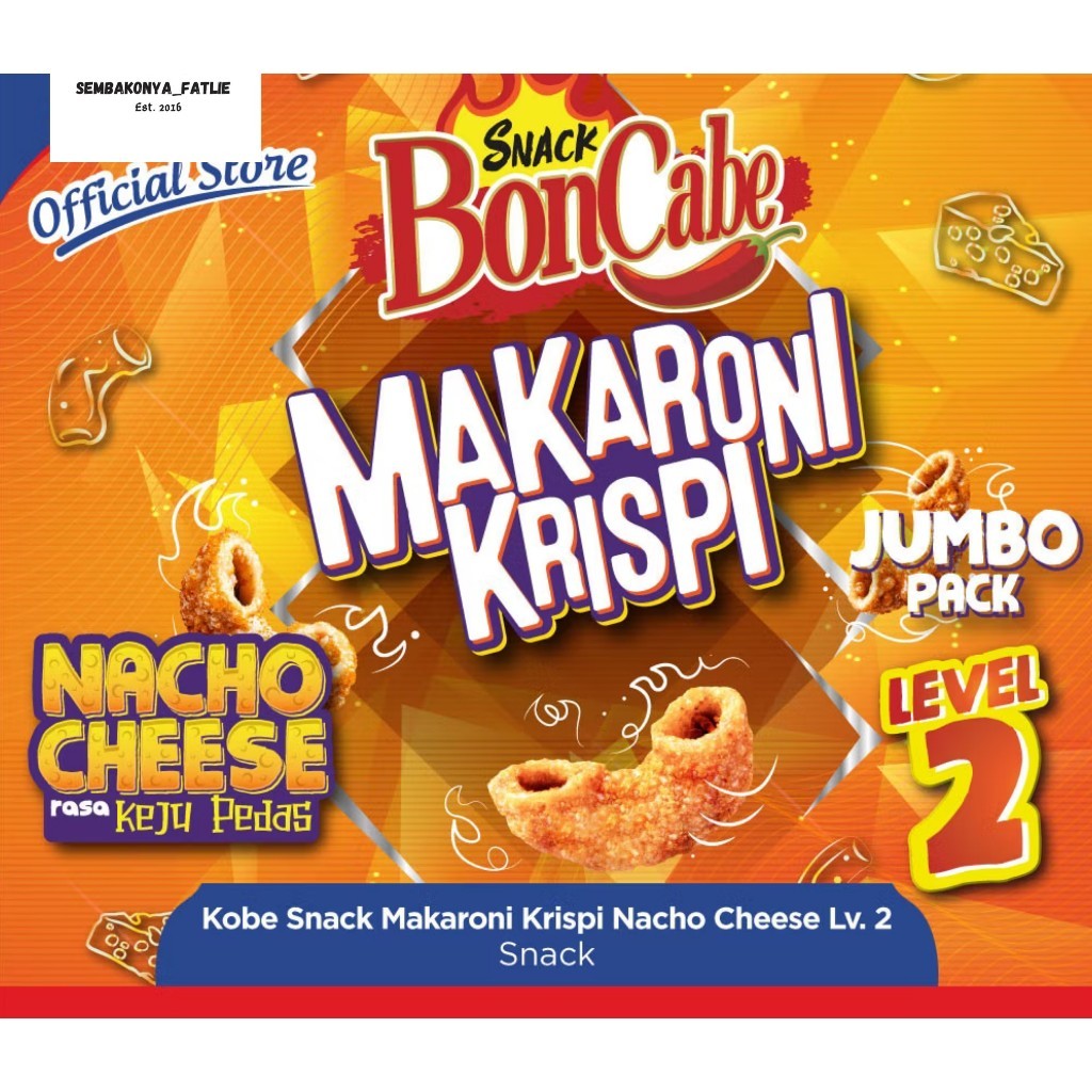 

Penawaran Spesial Snack Makaroni Krispi Bon Cabe / 1 Renceng Isi 10 Pcs / 20 Gram Mdu5