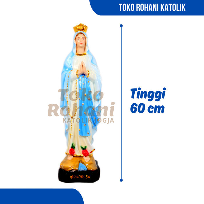 Patung Maria Lordes 60 Cm / Patung Bunda Maria / Patung Maria Ukuran Besar / Patung Maria Ukuran