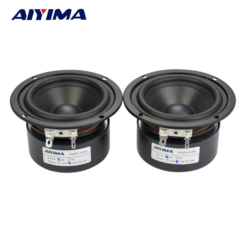 2Pcs 3 Inch Full Range Audio Speakers Driver 4 Ohm 15W DIY Portable Home Theater Music Bluetooth Spe