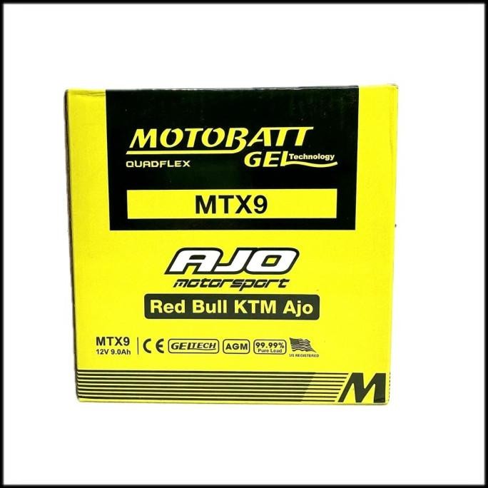 Aki Motor Bajaj Pulsar 180 Motobatt Mtx9 Aki Kering / Aki Gel