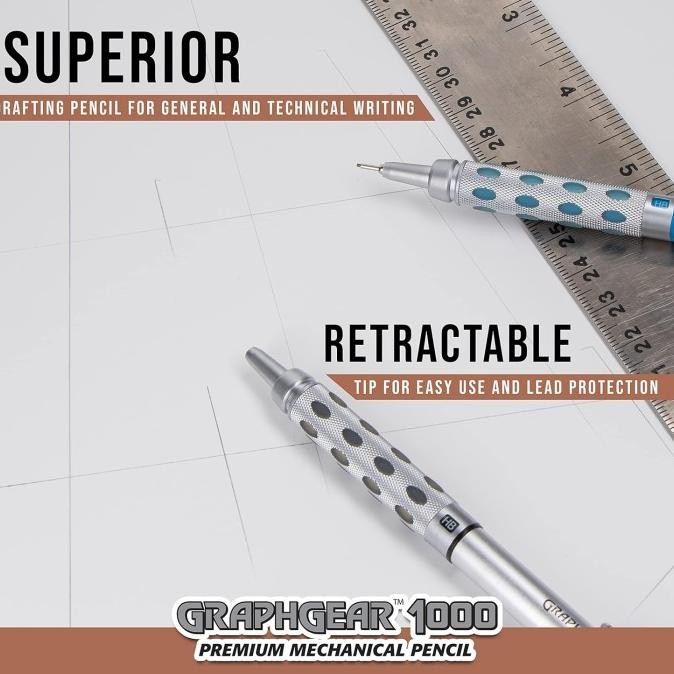 

Pentel Graph Gear 1000 Drafting Mechanical Pencil 0.3mm 0.4mm 0.5mm 0.7mm 0.9mm Pensil Mekanik PG1015
