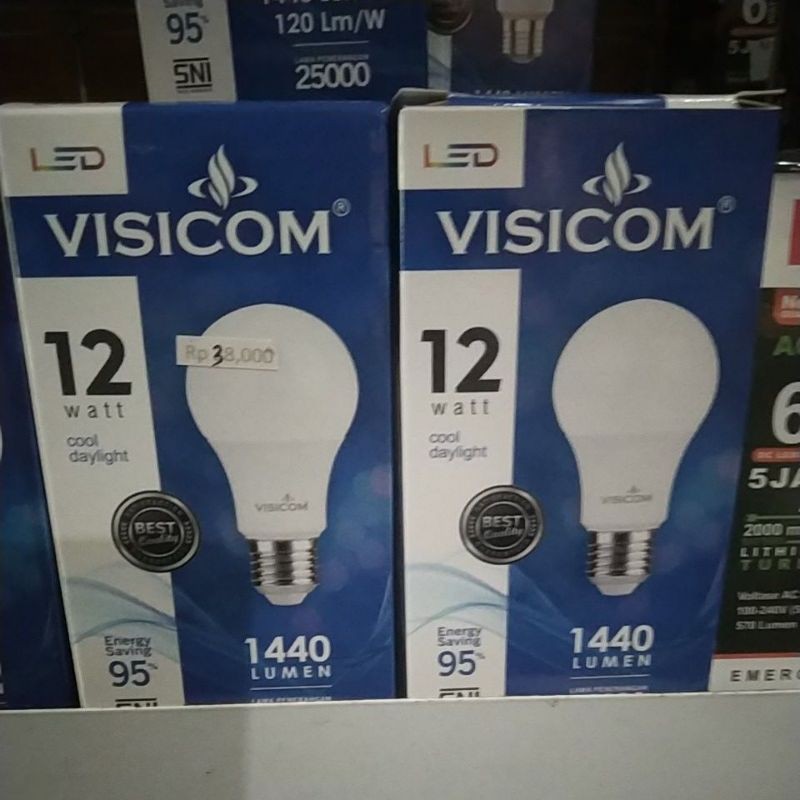 LED VISICOM 12WATT CAHAYA PUTIH 1 TAHUN