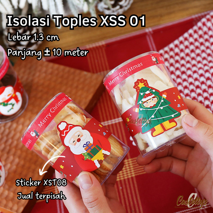 *****] Isolasi Tape Selotip Natal XSS 01 Toples Kue Kering Cookies Christmas