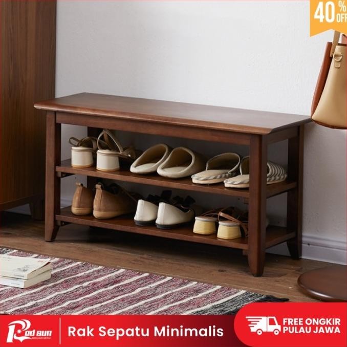 Rak Sepatu / Rak Sepatu Kayu / Rak Sepatu Minimalis / Rak Sepatu Tutup